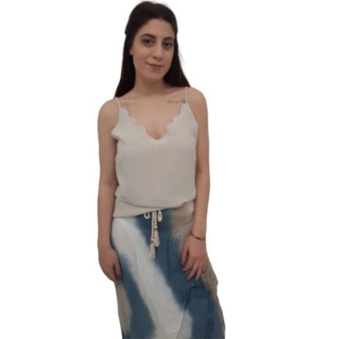 Askılı Bej Rengi Atlet 10112