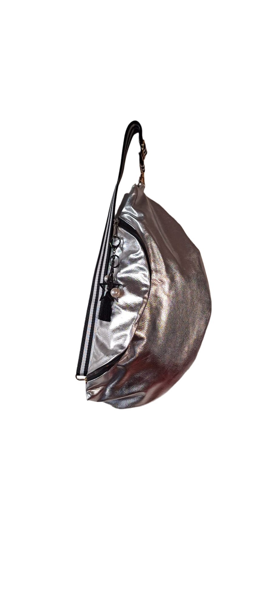 Gümüş Rengi Bel Çantası Freebag
