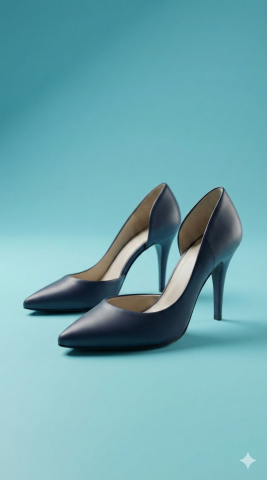 Hakiki Deri Mat Lacivert Stiletto