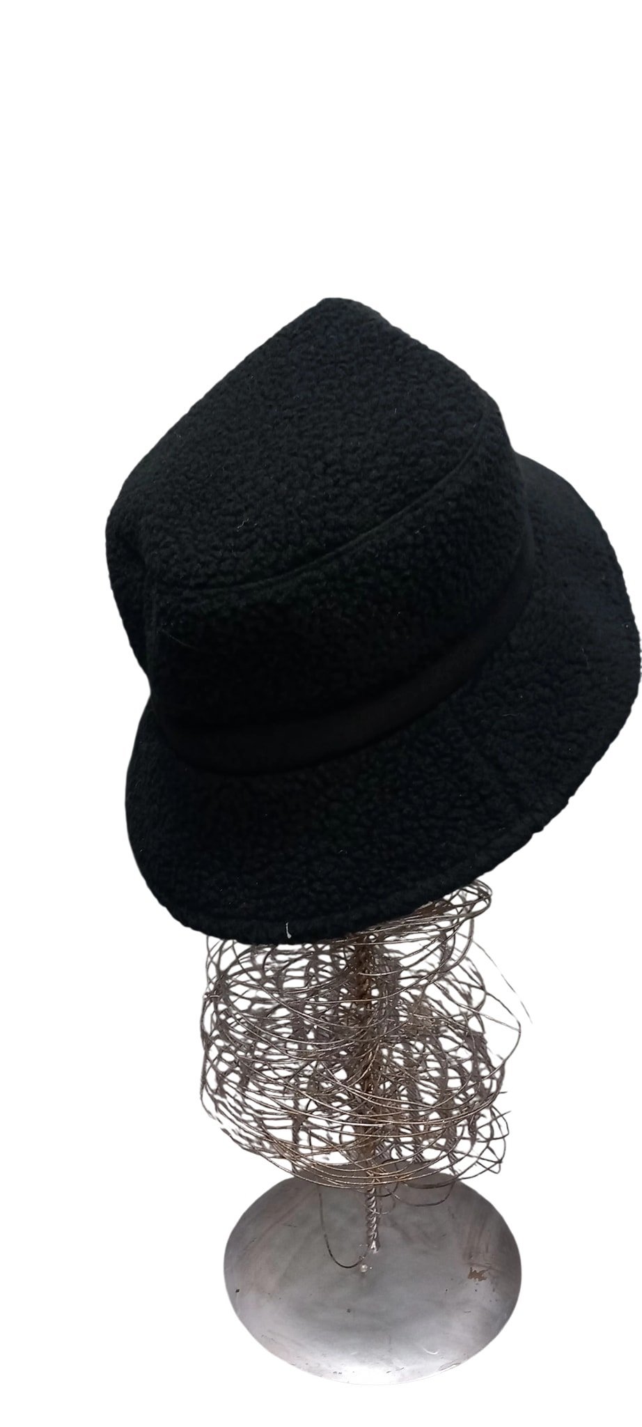 Siyah Peluş Kumaş Balıkçı Modeli Şapka