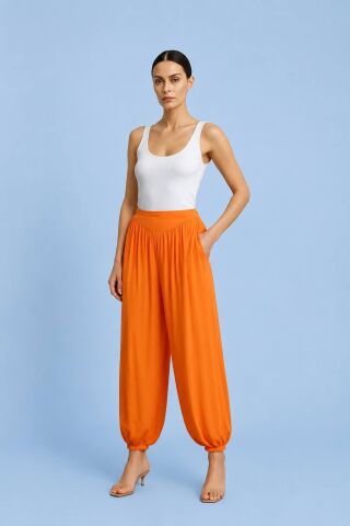 İtalyan   Cotton Oranj Şalvar