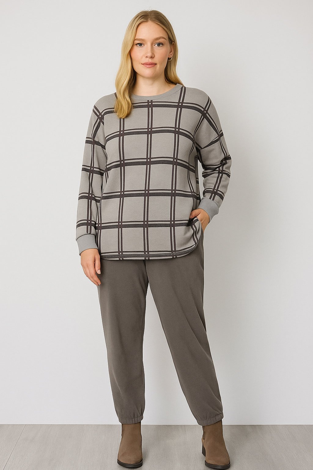 İtalyan  Kareli Eşofman Takım