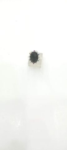 Siyah Zirkon Taşlı Ayarlı  Sade  Yüzük