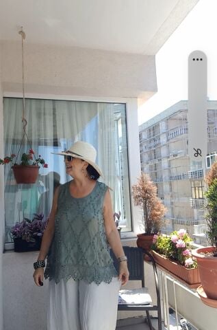 İtalyan Haki Rengi Fisto İşlemeli Atlet